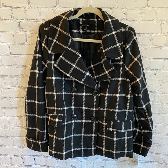 Larry Levine Aubrey Double-Breasted Swing Coat, L - Picture 1 of 5